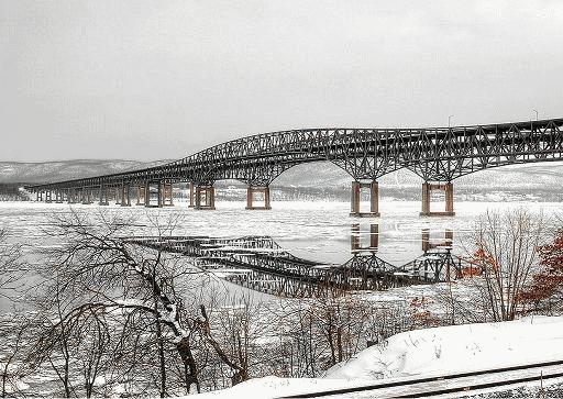 Newburgh Beacon Bridge Winter Scene 